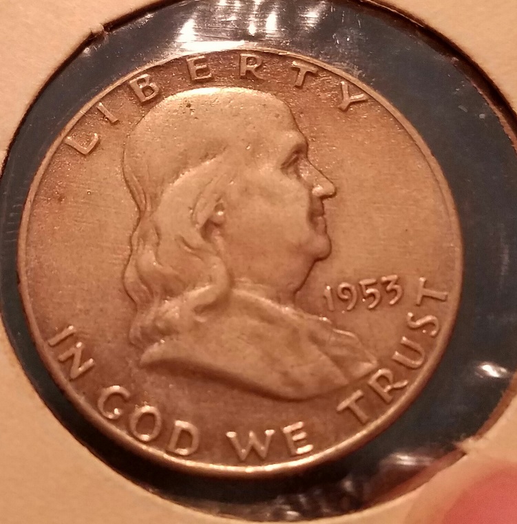 1953-Franklin-Half-Dollar---Ripples?--Is-This-A-Mint-Error?