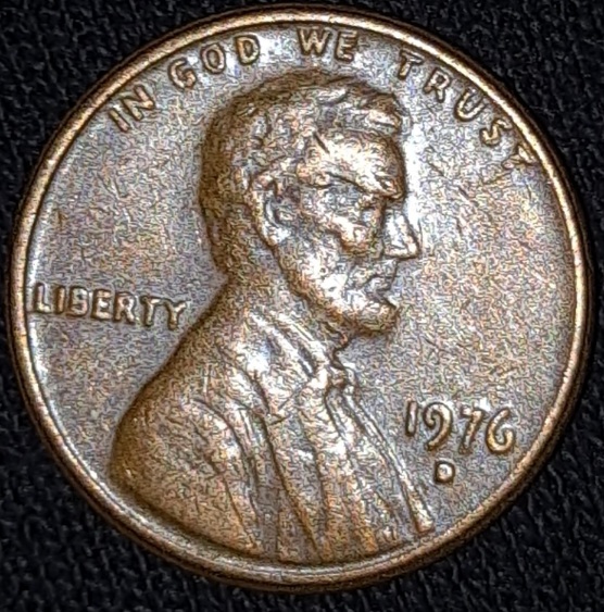 1976-D-Filled-Penny-With--An-Extra-