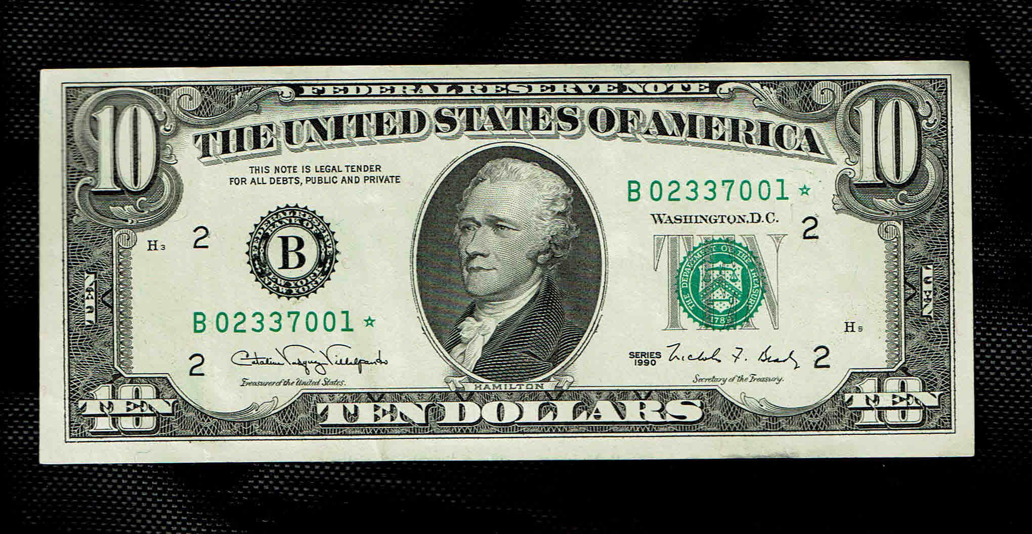 100-Consecutive-$10-Usd-Mint-Condition-With-Star-1990-Series-B
