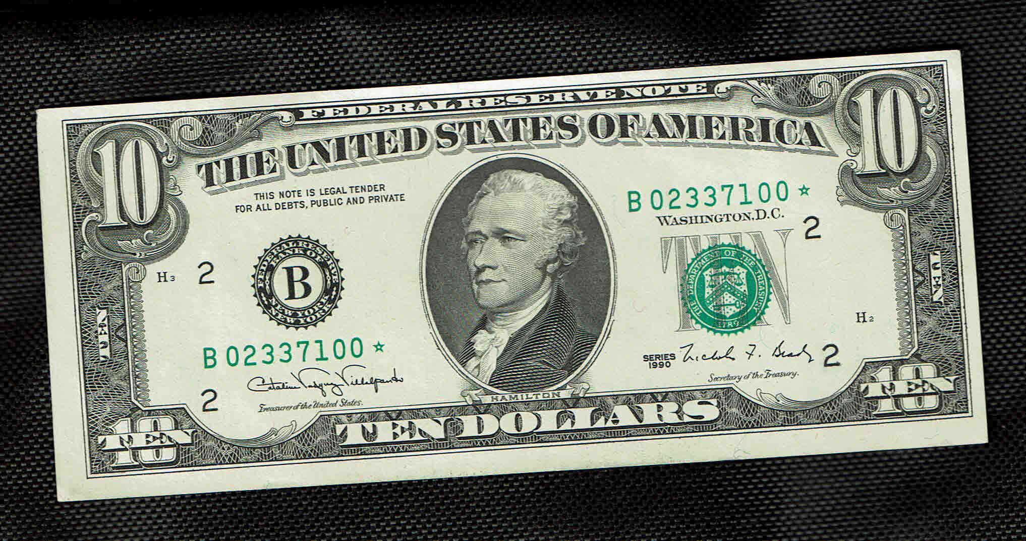 100-Consecutive-$10-Usd-Mint-Condition-With-Star-1990-Series-B