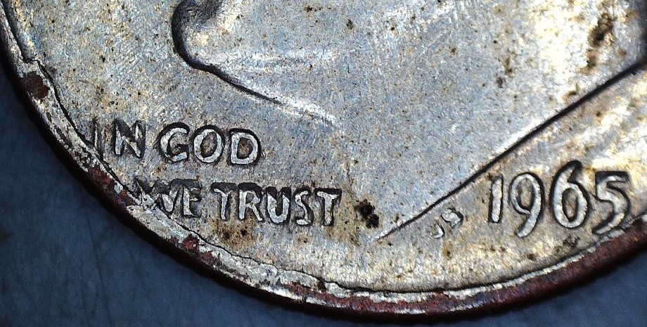 1965-Roosevelt-Dime-Irregular-Rim-On-Obverse