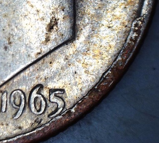 1965-Roosevelt-Dime-Irregular-Rim-On-Obverse