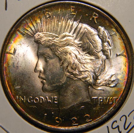 Toned-1922-Peace-Dollars