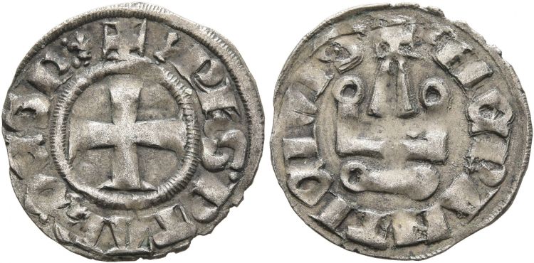 Principality-Of-Achaea.-Philippe-De-Taranto-Epirus-Style-1307-1313.-Denier