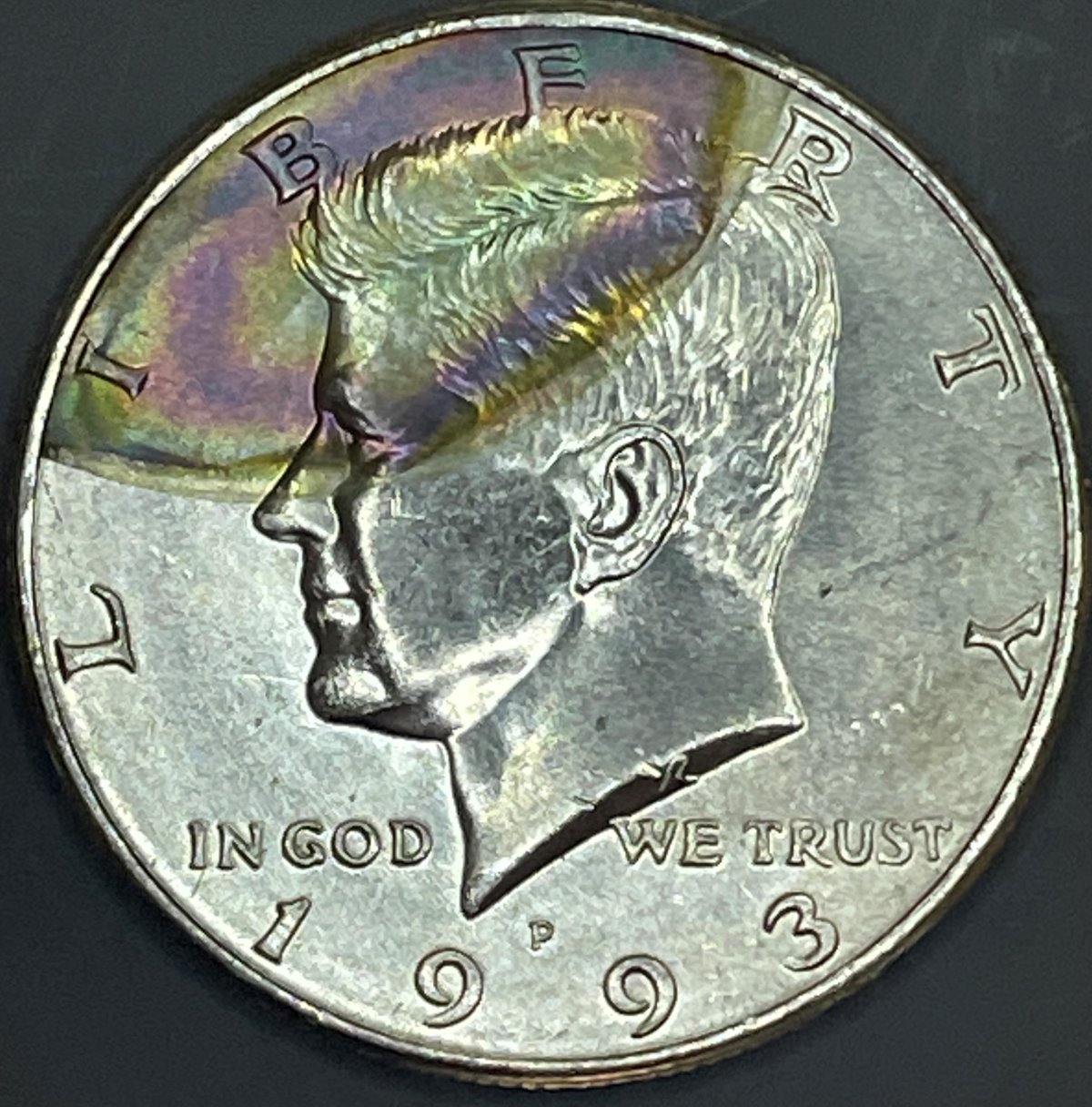 1993-P-Kennedy-Half-Dollar-With-Weird-Coloration