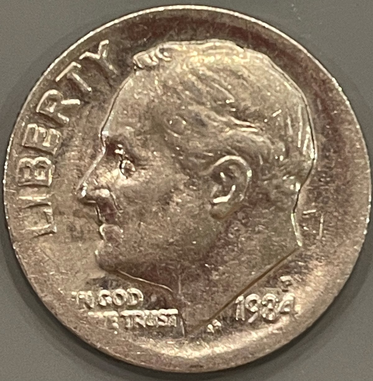 1984-D-Roosevelt-Dime-That-Is-Broadstruck-On-Obverse