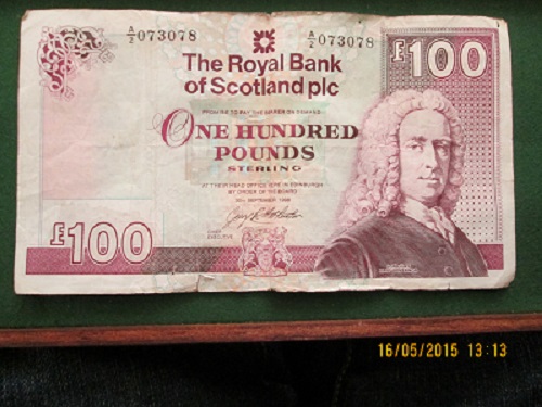 Scotland-£100-Note,-Finally-Got-One.