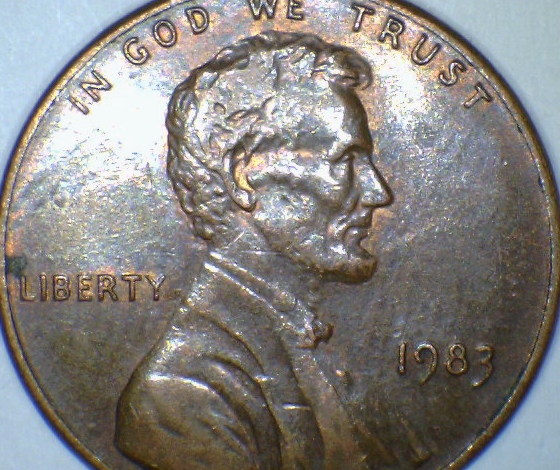 1983-Lincoln-Penny-Tilted-Die-Clash