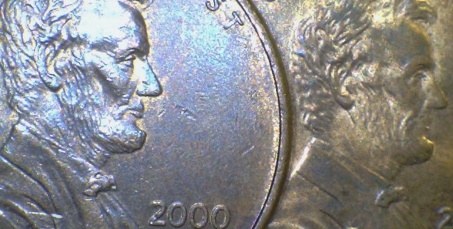 2000-Lincoln-Penny---DDO---Beard-/-Ear-/--?
