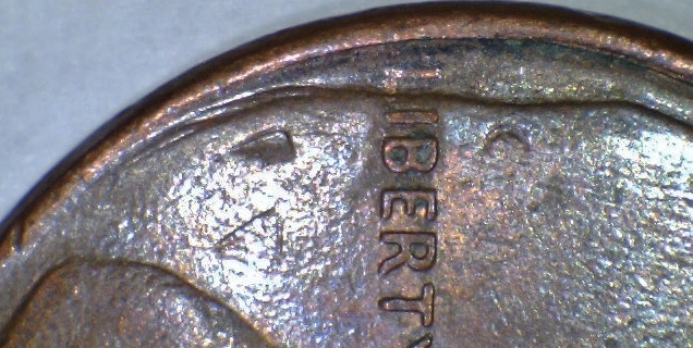 1990-Lincoln-Cent---Struck-Through-?-Cud?