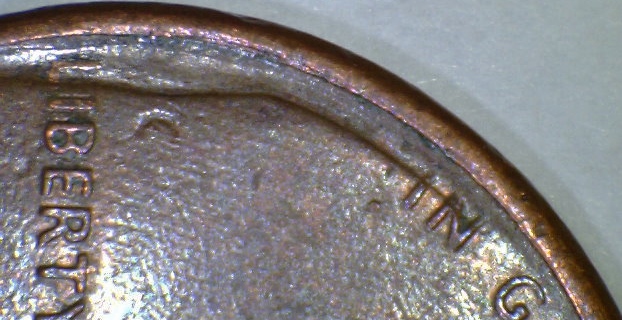 1990-Lincoln-Cent---Struck-Through-?-Cud?