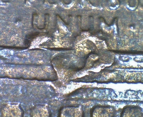 1985-Lincoln-Cent---Struck-Through-Something-?