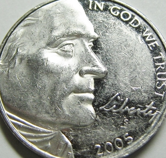 2005-S-Jefferson-Nickel-Proof---Found-In-A-Roll....
