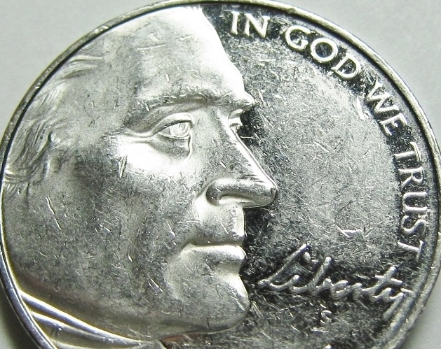 2005-S-Jefferson-Nickel-Proof---Found-In-A-Roll....