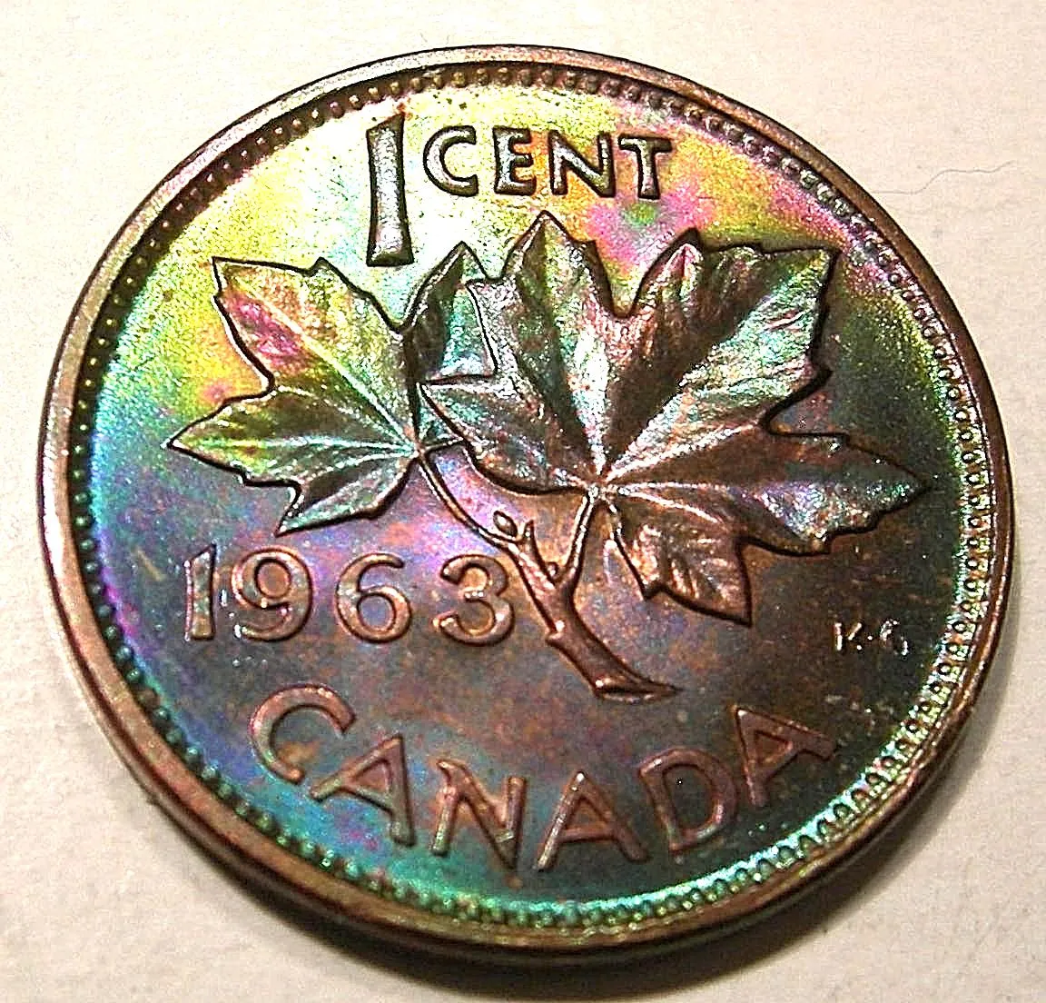1-Cent-1963---Beautiful-Rainbow-+-A-Rainbow