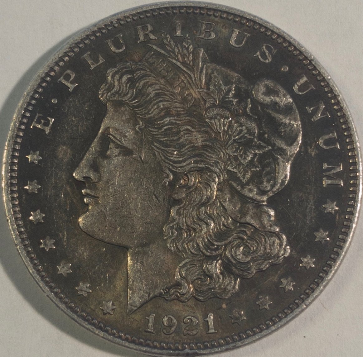 1921-Morgan-Obverse-Toning