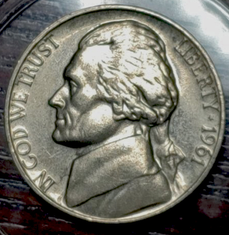 1961-Jefferson-Nickel-MS-Or-