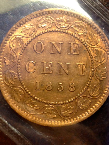 1858--Canada-Large-Cent-And-Its's-Varieties