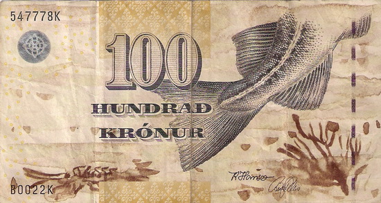 Faeroese-100-Kronur-Note