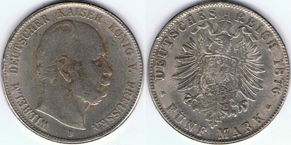 Prussian-5-Mark-1876B