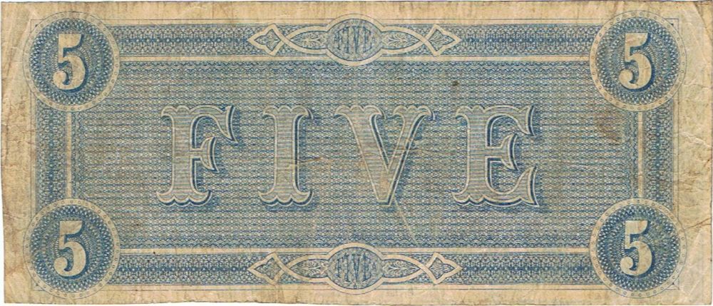 Confederate-States-Of-America-5-Dollars-And-Repro.