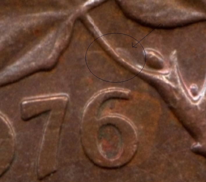 1976-Cent-Die-Clash-Through-Branch