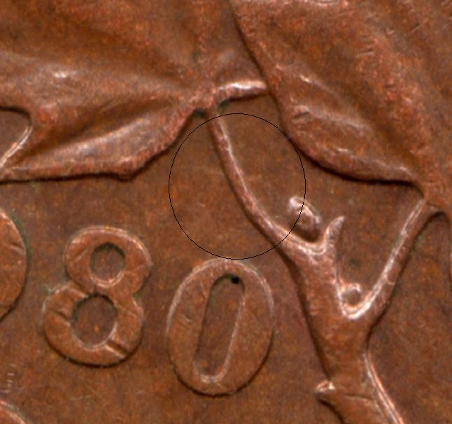 1980-Cent-Die-Clash-Through-Branch.