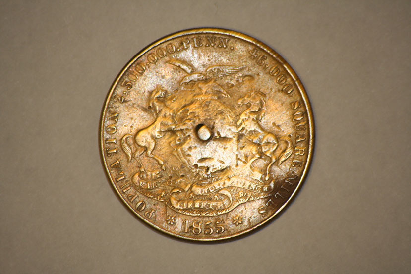 Need-Help---ID-Pennsylvania-Coin---1855-|-Calendar-Medal