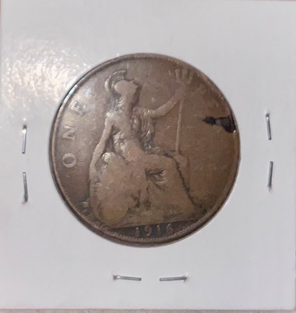 1916-UK-Coin-Error-Mint-Or-Damaged?