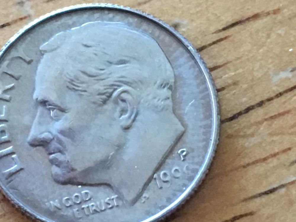 1999-P-Dime-With-Weird-Marks-On-Right-Side-Obv?