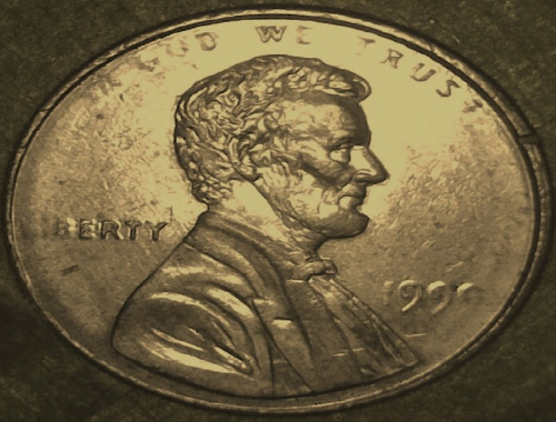 1999-Lincoln-Penny---Incomplete-Planchet-Or-Die-Grease-Or-?