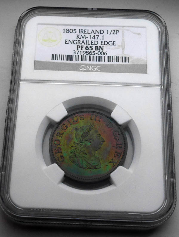Spectacularly-Toned-1805-Ireland-Halfpenny-Proof