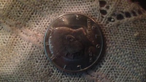 1972-Kennedy-Half-Dollar.-Appears-To-Have-A-Ring-Around-Bust