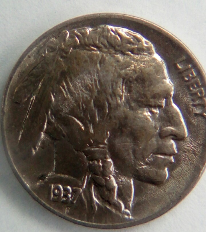 1937-Buffalo-Nickel-With-Subtle-Obverse-Toning
