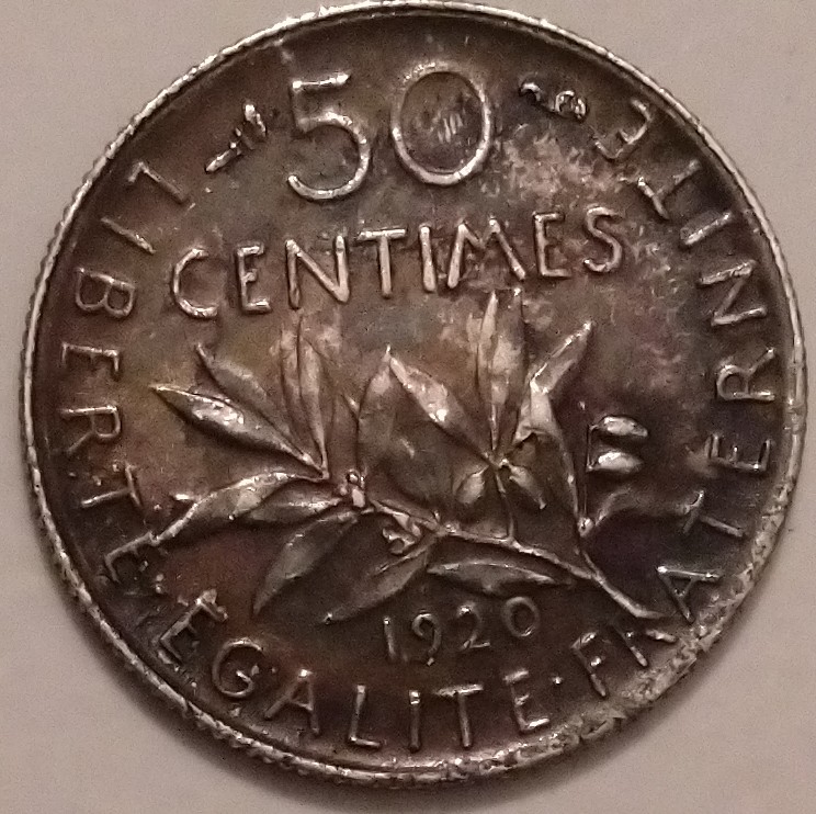 France-1920-50-Centimes.-Dark-Toning
