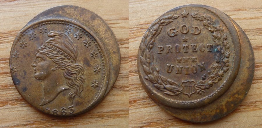 Civil-War-Token---Value-Of-Off-Center-Error