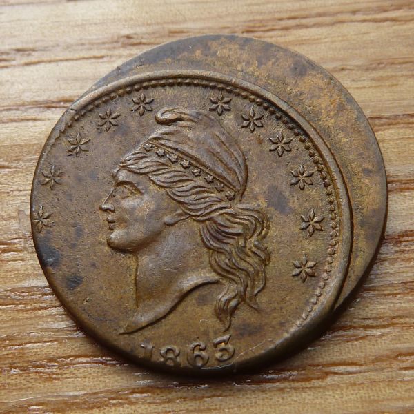 Civil-War-Token---Value-Of-Off-Center-Error