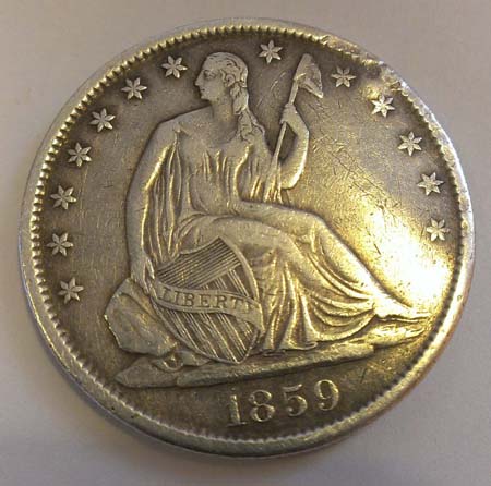 1859-O-Half-Dollar-Damaged---Good-Deal?