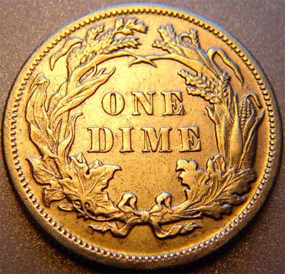 1890-Dime-For-Grade