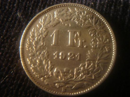 Swiss-1921-B-1-Fr-Double-Die-Bb-Mint-Error-Coin