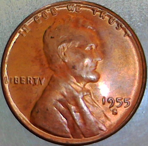 1955-S-Lincoln-Wheat-Cent-Struck-Through