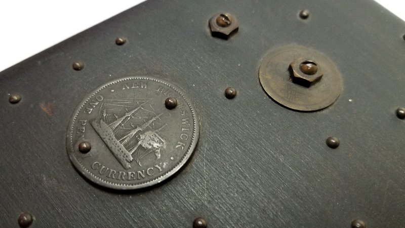 Antique-Box-With-World-Coins-All-Over-It...help-ID-Chinese-Coins-And-More!