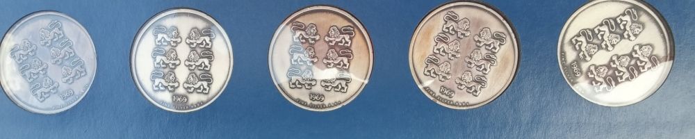 Five-1969-Silver-6-Lion-Coins,-Anyone-Know-What-These-Are?