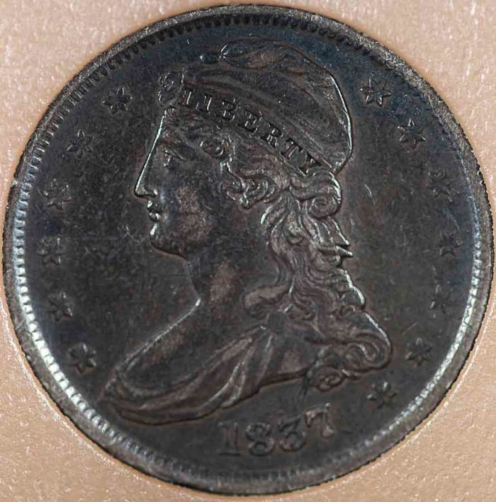 1837-Reeded-Edge-Half
