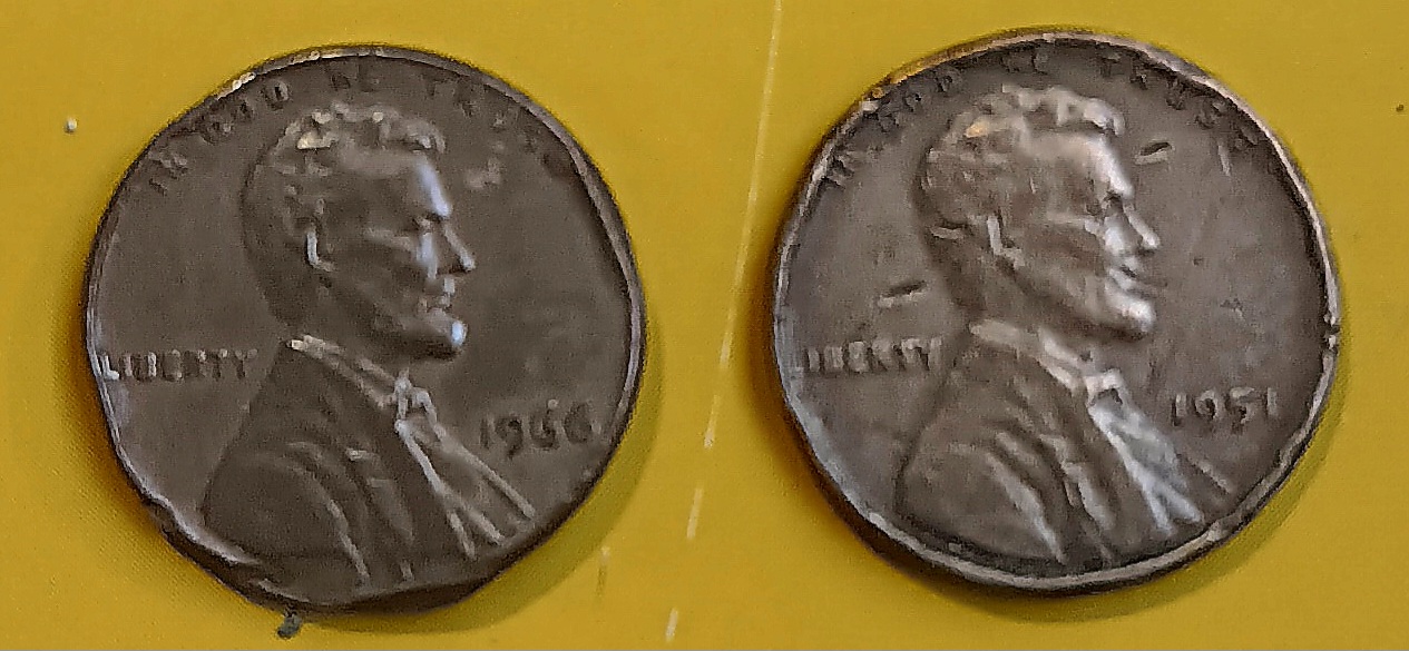 1951-&-1966-Damaged-Lincoln-Cents?