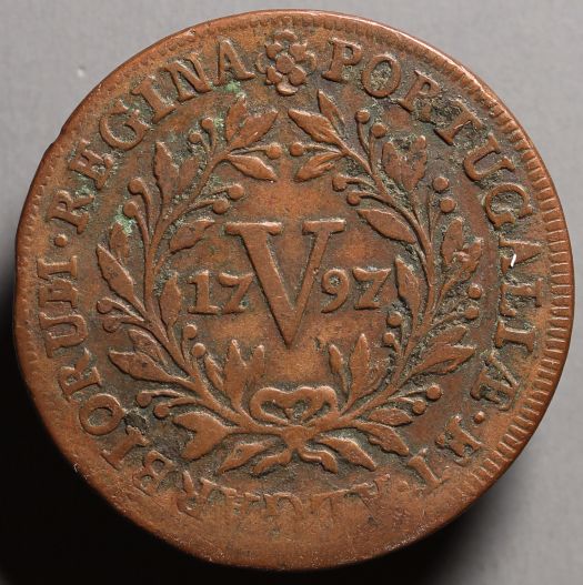 Portugal-And-Brasil,-Old-Copper: