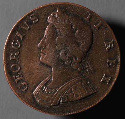 1732-George-II-Half-Penny-Colonial