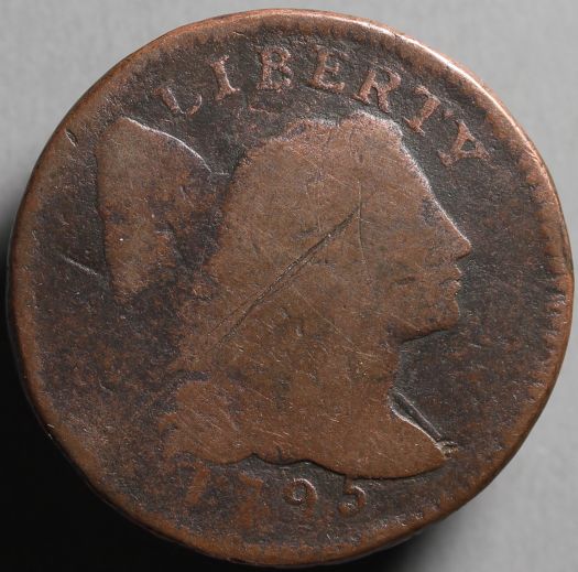 1795-Large-Cent,-Lettered-Edge