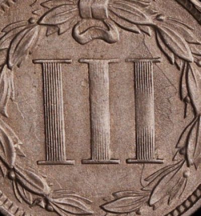 1869-Three-Cent-W/-Clash