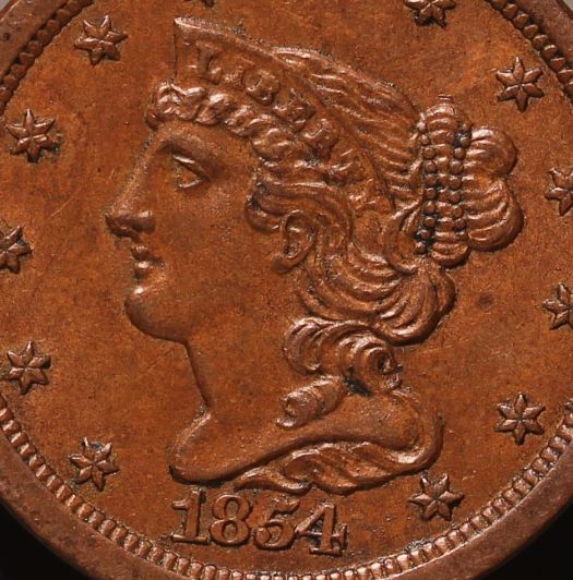 1854-Half-Cent